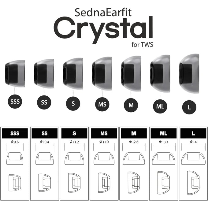 Crystal for TWS (M/ML/L) 3 Çift