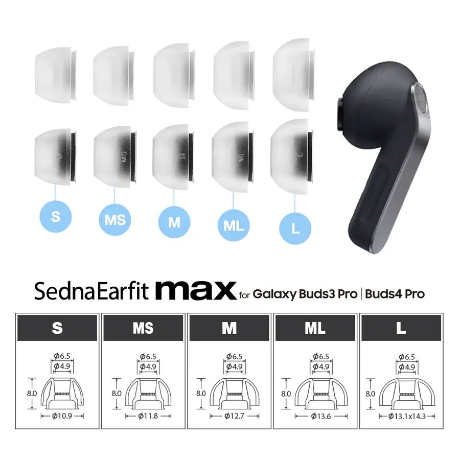 MAX for Galaxy Buds 4 Pro Phantom Black (MS) 1 Çift