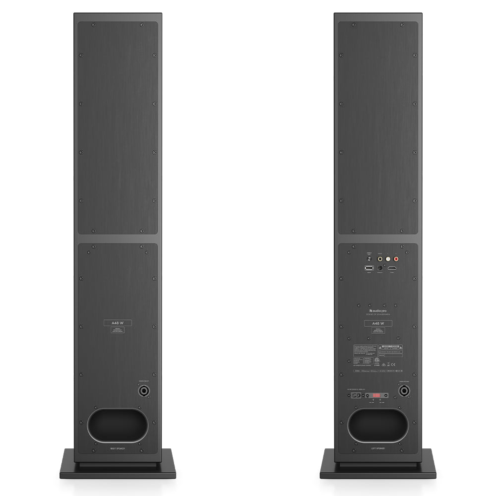 Audio Pro A48 W Siyah Kule Tipi Multiroom Akıllı Ev Hoparlörü(Çift)