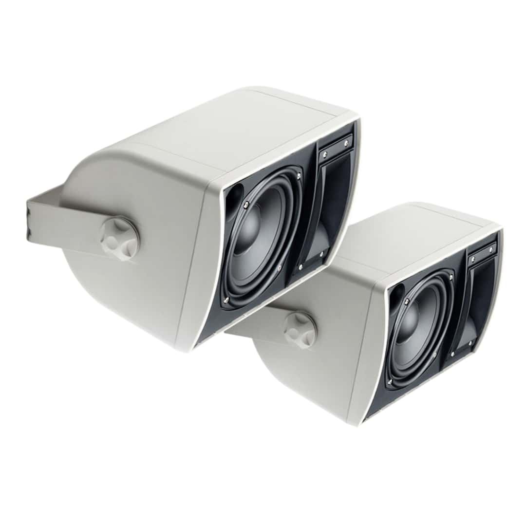 Klipsch KHO - 7 Duvar Üstü Dış Mekan Bahçe Hoparlörü Beyaz - Set - Dış Mekan Hoparlörü