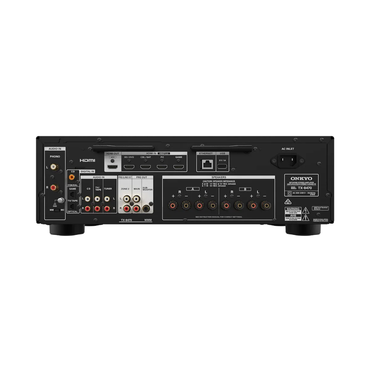 Onkyo TX - 8470 Hi - Fi Network Stereo Receiver Siyah - Stereo Amplifikatör