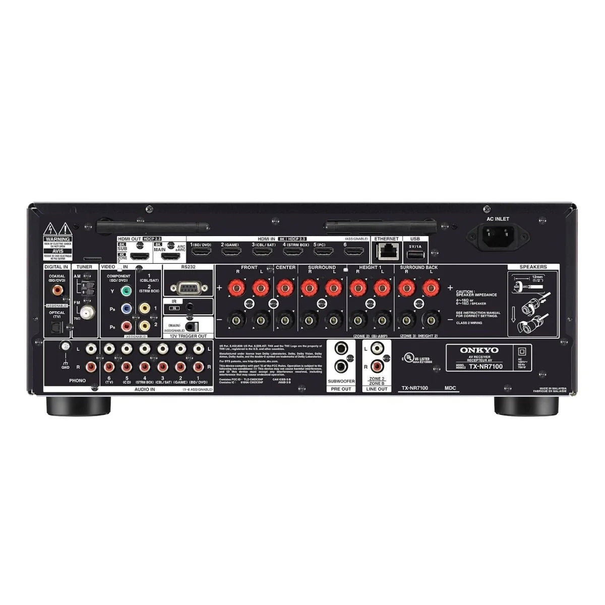 Onkyo TX-R7100 M2 9.2 Kanal THX Sertifikalı AV Receiver Siyah - Receiver