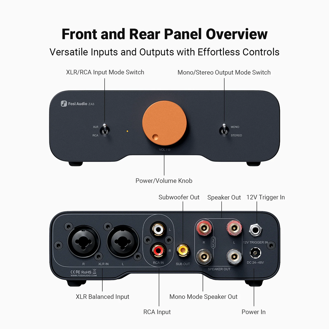 ZA3-48V Balanced Stereo Amplifier